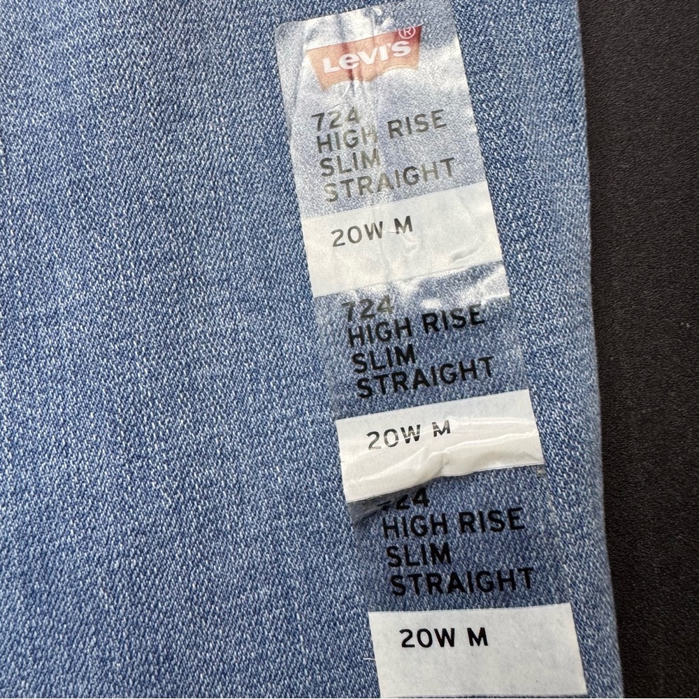 NWT Levis 724 High Rise Slim Straight Plus Size Jeans Womens 20w M - Picture 7 of 12